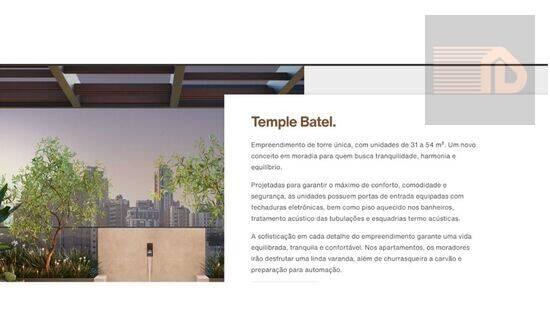 Temple, apartamentos com 1 quarto, 31 m², Curitiba - PR