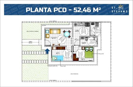 St. Stevam 2, com 2 quartos, 51 m², Paço do Lumiar - MA