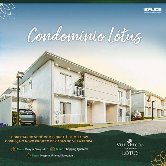 Villa Flora - Lotus, casas com 3 quartos, 113 m², Votorantim - SP