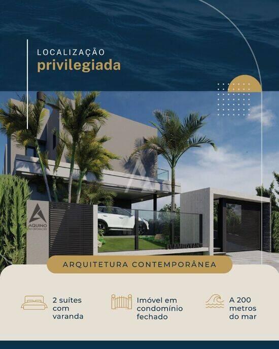 Residencial Flamboyant, casas com 2 quartos, 105 m², Garopaba - SC