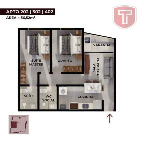 Kaunis, com 2 a 3 quartos, 57 a 101 m², Cabedelo - PB