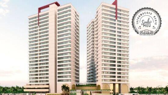 Apartamento de 86 m² Vila Caiçara - Praia Grande, à venda por R$ 640.682,25