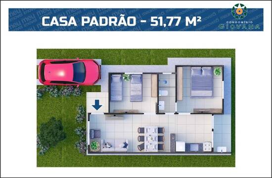 Giovana, casas com 2 quartos, 51 m², São José de Ribamar - MA