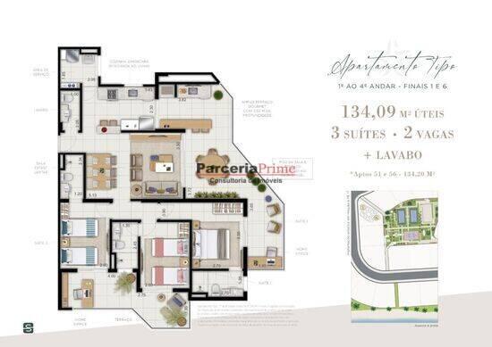 Apartamento de 134 m² na dos Jequitibás - Riviera Módulo 7 - Bertioga - SP, à venda por R$ 3.980.000
