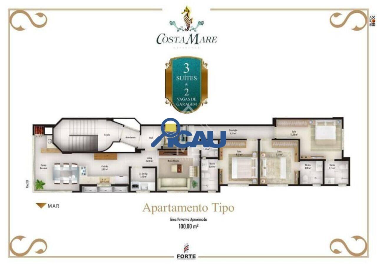 Apartamento Meia Praia, Itapema - SC