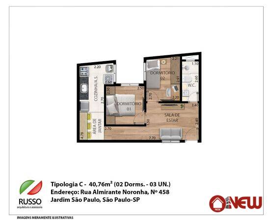 Ape 458, apartamentos com 1 a 2 quartos, 26 a 41 m², São Paulo - SP