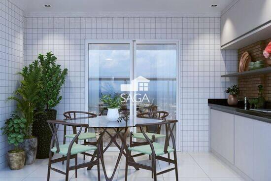 Apartamento de 60 m² na Itapoan - Vila Guilhermina - Praia Grande - SP, à venda por R$ 450.000