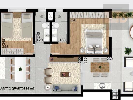 Grigio Residencial, apartamentos com 2 quartos, 77 m², Curitiba - PR