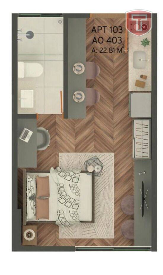 Uni Tamari, com 1 quarto, 23 a 2.427 m², Cabedelo - PB