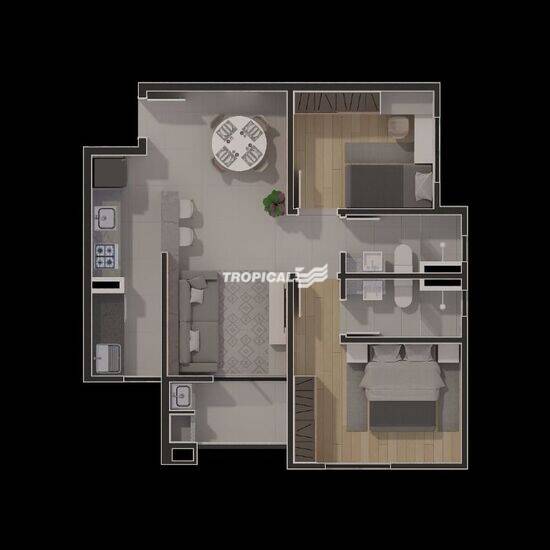 Residence Ms Live, apartamentos com 2 quartos, 65 a 66 m², Blumenau - SC