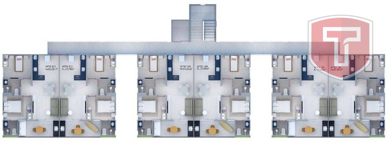 Unno - Apartamento com 2 dormitórios à venda - Carapibus, Conde/PB