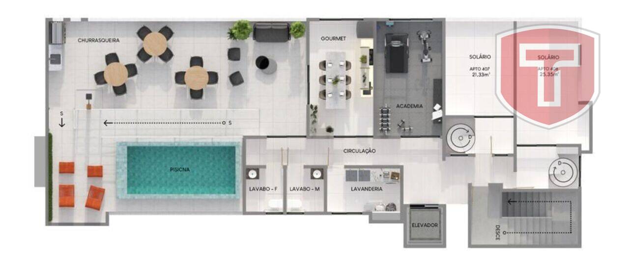 Sete Mares - Apartamento tipo Studio Duplex - Intermares, Cabedelo/PB