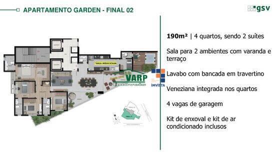 Apartamento garden Sion, Belo Horizonte - MG