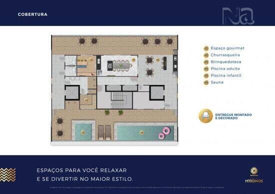 Ilha de Mykonos, apartamentos com 2 a 3 quartos, Vila Velha - ES