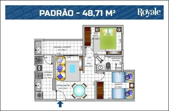 Royale, apartamentos com 2 quartos, 56 m², São Luís - MA