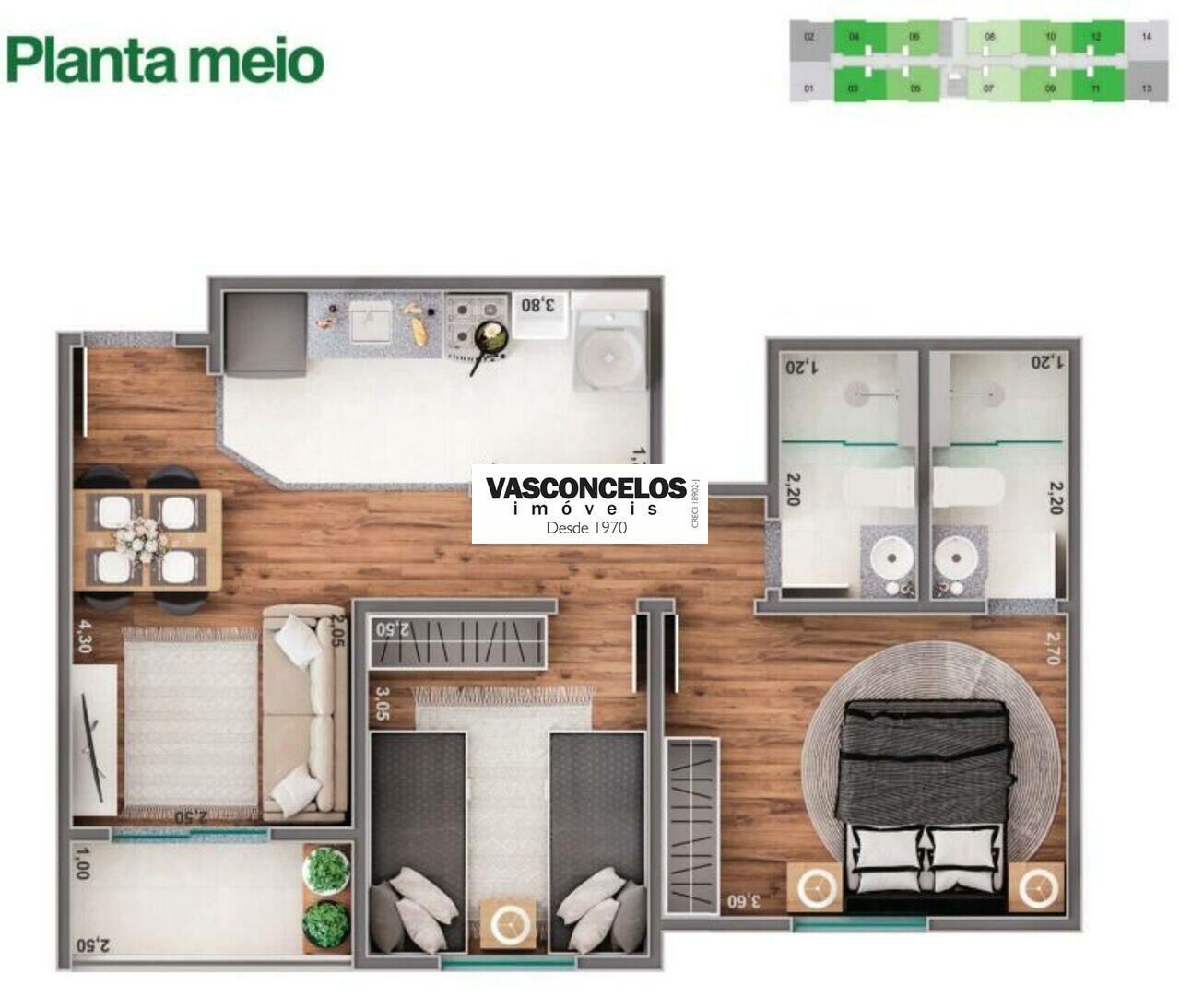 Apartamento Parque Residencial Flamboyant, São José dos Campos - SP