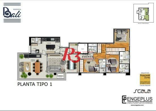 Residencial Bali, apartamentos com 2 a 3 quartos, 98 a 159 m², Santos - SP