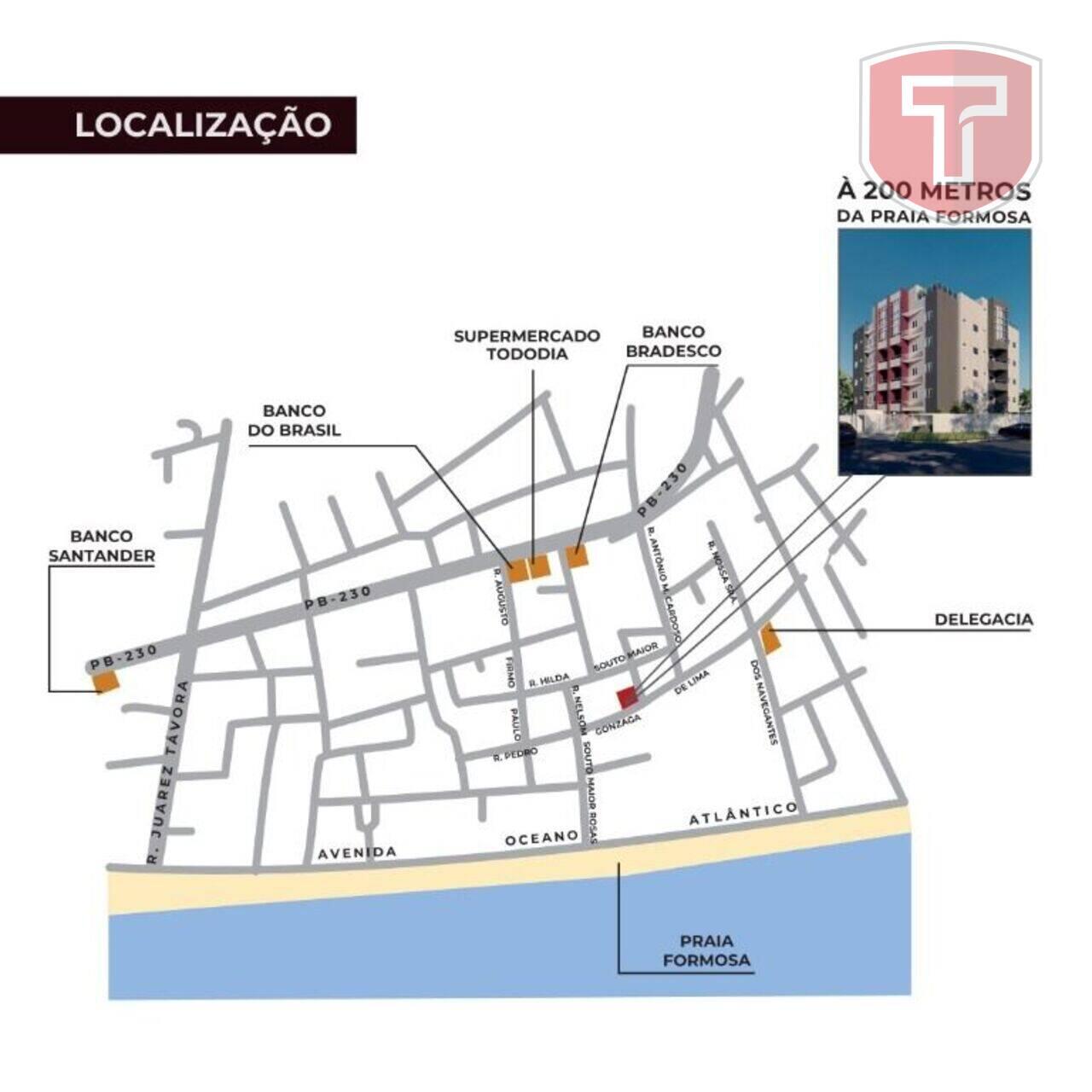 Kaunis - Apartamento com 2 dormitórios à venda - Praia Formosa, Cabedelo/PB