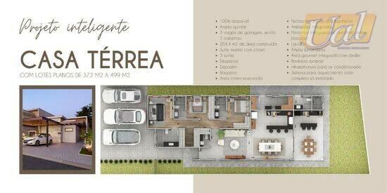 Juca 700, com 3 quartos, 198 a 204 m², Atibaia - SP