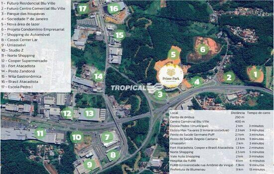 Prime Park Residence, apartamentos com 2 a 3 quartos, 61 a 71 m², Blumenau - SC