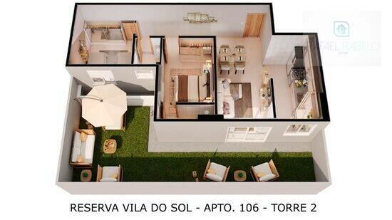 Reserva Vila do Sol, apartamentos com 1 a 2 quartos, 44 a 55 m², Fortaleza - CE