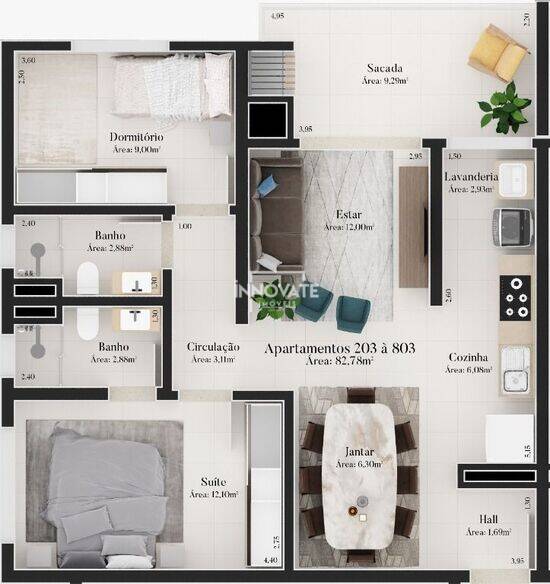 Aspen Residence, apartamentos com 2 a 3 quartos, 83 a 128 m², Ivoti - RS