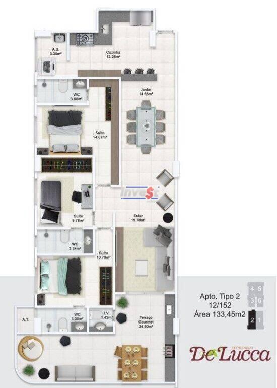 De Lucca, com 2 a 4 quartos, 78 a 223 m², Praia Grande - SP