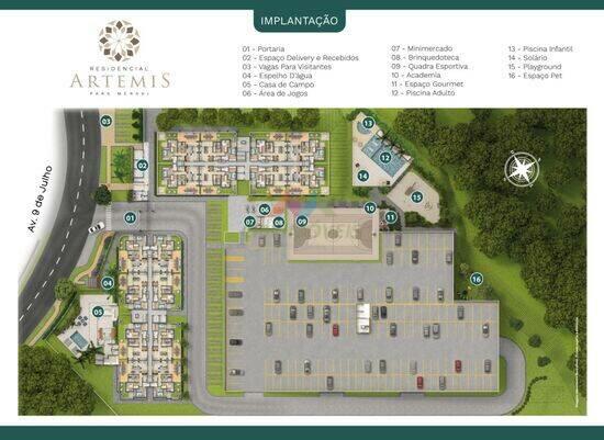 Residencial Artemis, apartamentos com 3 quartos, 64 m², Indaiatuba - SP