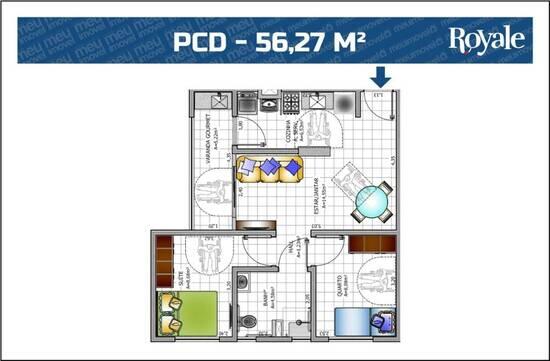 Royale, apartamentos com 2 quartos, 56 m², São Luís - MA