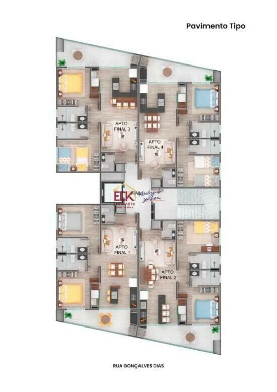 Città Di Perugia Residencial, apartamentos com 2 quartos, 70 a 70 m², Ubatuba - SP