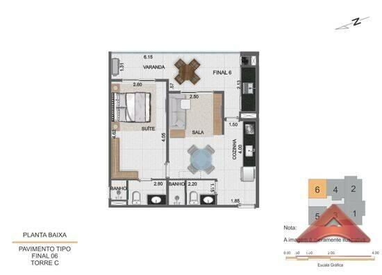 Apartamento de 53 m² Indaiá - Caraguatatuba, à venda por R$ 252.476