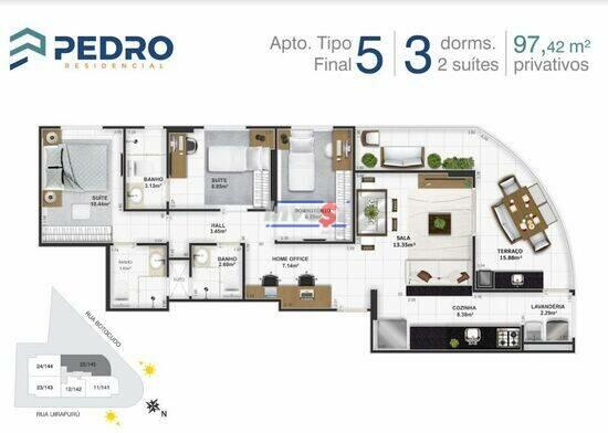 Pedro, apartamentos com 1 a 3 quartos, 51 a 97 m², Praia Grande - SP