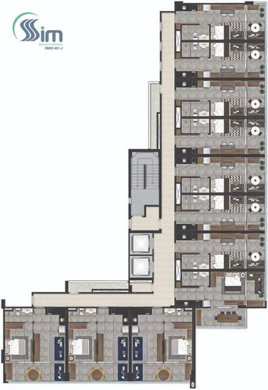 Duo Milênio, apartamentos com 1 quarto, 30 m², Fortaleza - CE