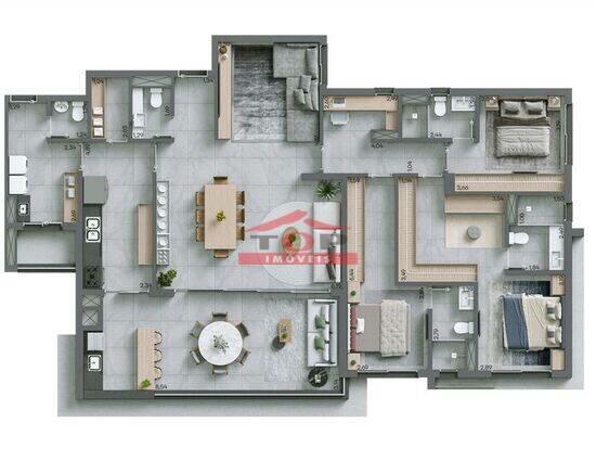 Lafite, apartamentos com 3 a 4 quartos, 185 a 415 m², Bauru - SP