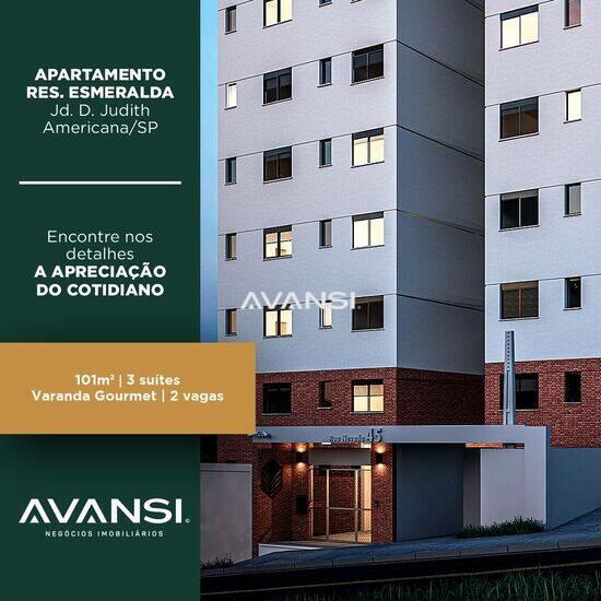 Esmeralda Residencial, apartamentos com 3 quartos, 101 m², Americana - SP