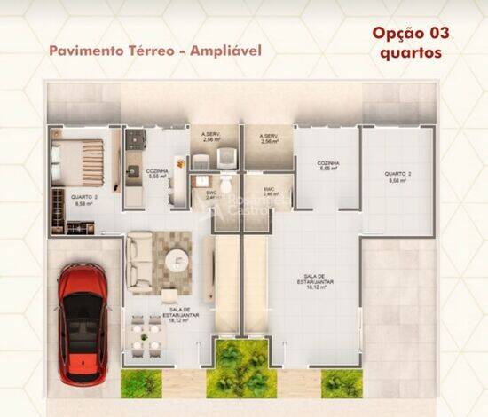 Nicanor Park, casas com 2 a 3 quartos, 60 a 69 m², Teresina - PI