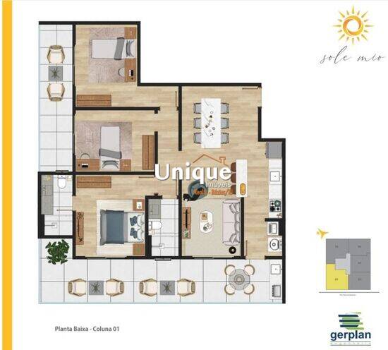 Sole Mio, apartamentos com 1 quarto, Cabo Frio - RJ