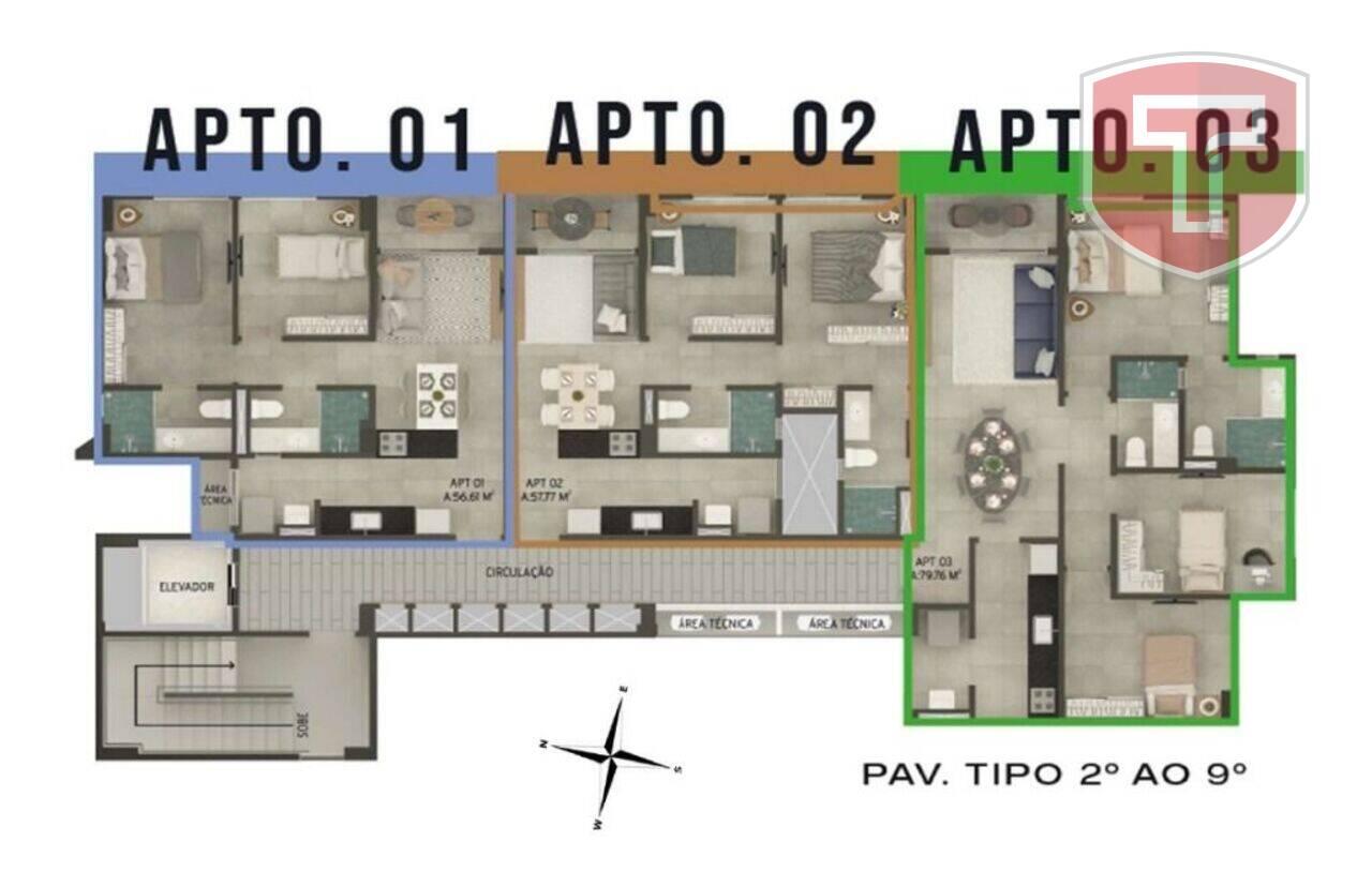 Apartamento Bancários, João Pessoa - PB