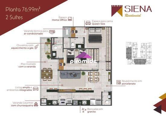 Siena Residencial, apartamentos com 2 quartos, 64 a 77 m², Ubatuba - SP