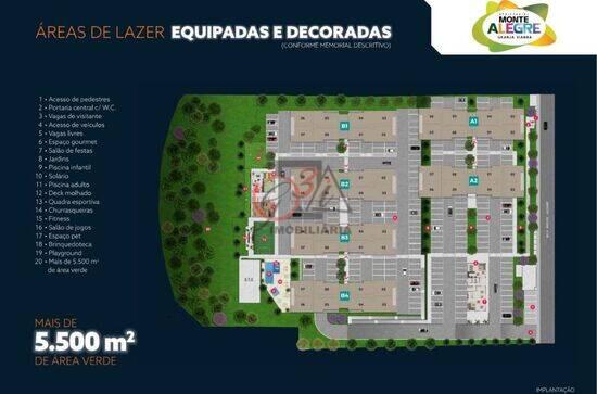 Residencial Monte Alegre Granja Viana, apartamentos com 2 quartos, 54 m², Cotia - SP