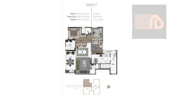 Dreams, apartamentos com 3 quartos, 130 m², Curitiba - PR