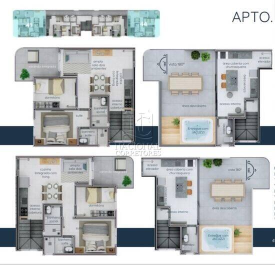 Cobertura de 112 m² Campestre - Santo André, à venda por R$ 870.000