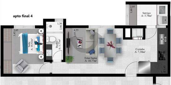 Ed. Costa Blanca, apartamentos com 1 a 2 quartos, 12 a 133 m², Santa Cruz do Sul - RS