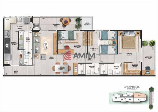 Seven Avenue, apartamentos com 2 a 3 quartos, 57 a 186 m², Niterói - RJ