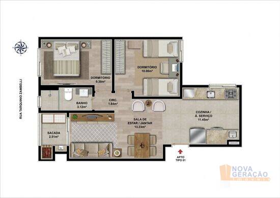 Level Place Residence, com 2 a 3 quartos, 60 a 123 m², Caxias do Sul - RS