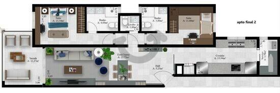 Ed. Costa Blanca, apartamentos com 1 a 2 quartos, 12 a 133 m², Santa Cruz do Sul - RS