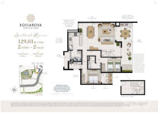Apartamento garden de 129 m² Riviera Módulo 7 - Bertioga, à venda por R$ 3.237.939,19