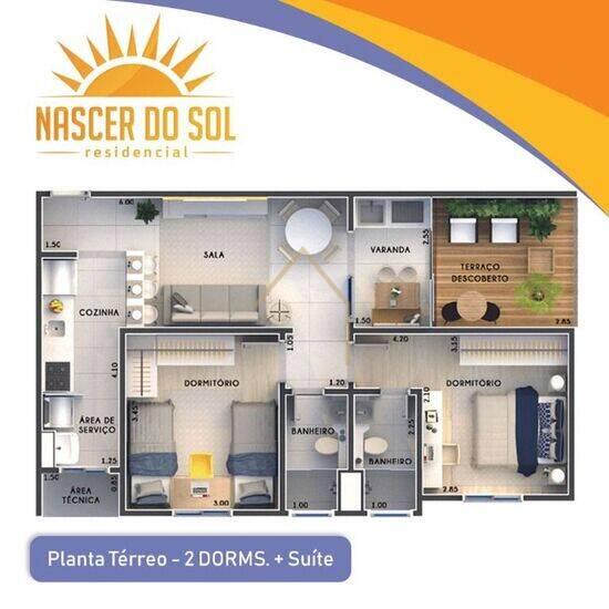 Nascer do Sol Residencial, apartamentos, Americana - SP