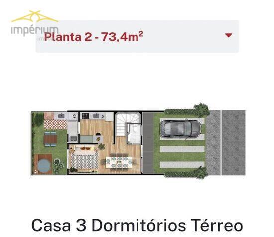 Bliss Lake, casas com 2 a 3 quartos, 65 a 73 m², Americana - SP