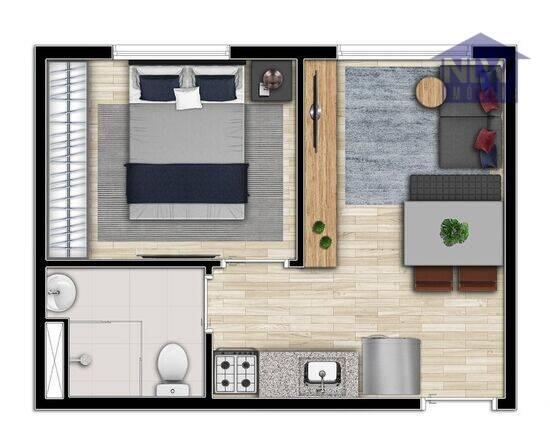 Studio de 24 m² Campos Elíseos - São Paulo, à venda por R$ 199.900